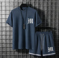 STYLOKETH Men's Tracksuit Co-ord Set – Printed T-Shirt & Shorts