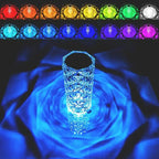 Rechargeable Crystal Diamond Table Lamp with Touch Control & Remote | USB LED Night Lamp for Bedroom, Living Room & Home Décor
