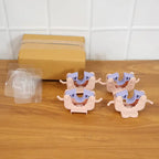 Wall Mounted Broom & Mop Holder Clips with Strong Adhesive for Home Organization (4 Pc Set)