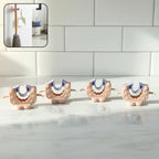 Wall Mounted Broom & Mop Holder Clips with Strong Adhesive for Home Organization (4 Pc Set)