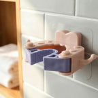 Wall Mounted Broom & Mop Holder Clips with Strong Adhesive for Home Organization (4 Pc Set)