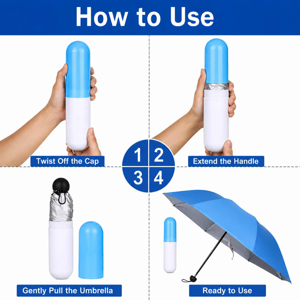 Portable Capsule Pocket Umbrella