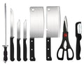 8 Piece Stainless Steel Kitchen Knife Set with Scissor, Peeler & Sharpener