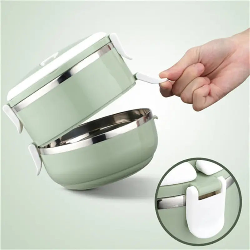 Multi-Layer Stainless Steel Hot Lunch Box - Insulated Tiffin for School & Office