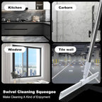Tot2hom Multifunctional Magic Broom 38 Inch Floor Wiper Brush, 180 Degree Rotatable Wiper Retractable and Adjustable Broom for Flat Floor, Wiper for Floor Cleaning, Bathroom, Kitchen, Tiles Dust, Water Cleaning, Expendable Handle.